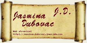 Jasmina Dubovac vizit kartica